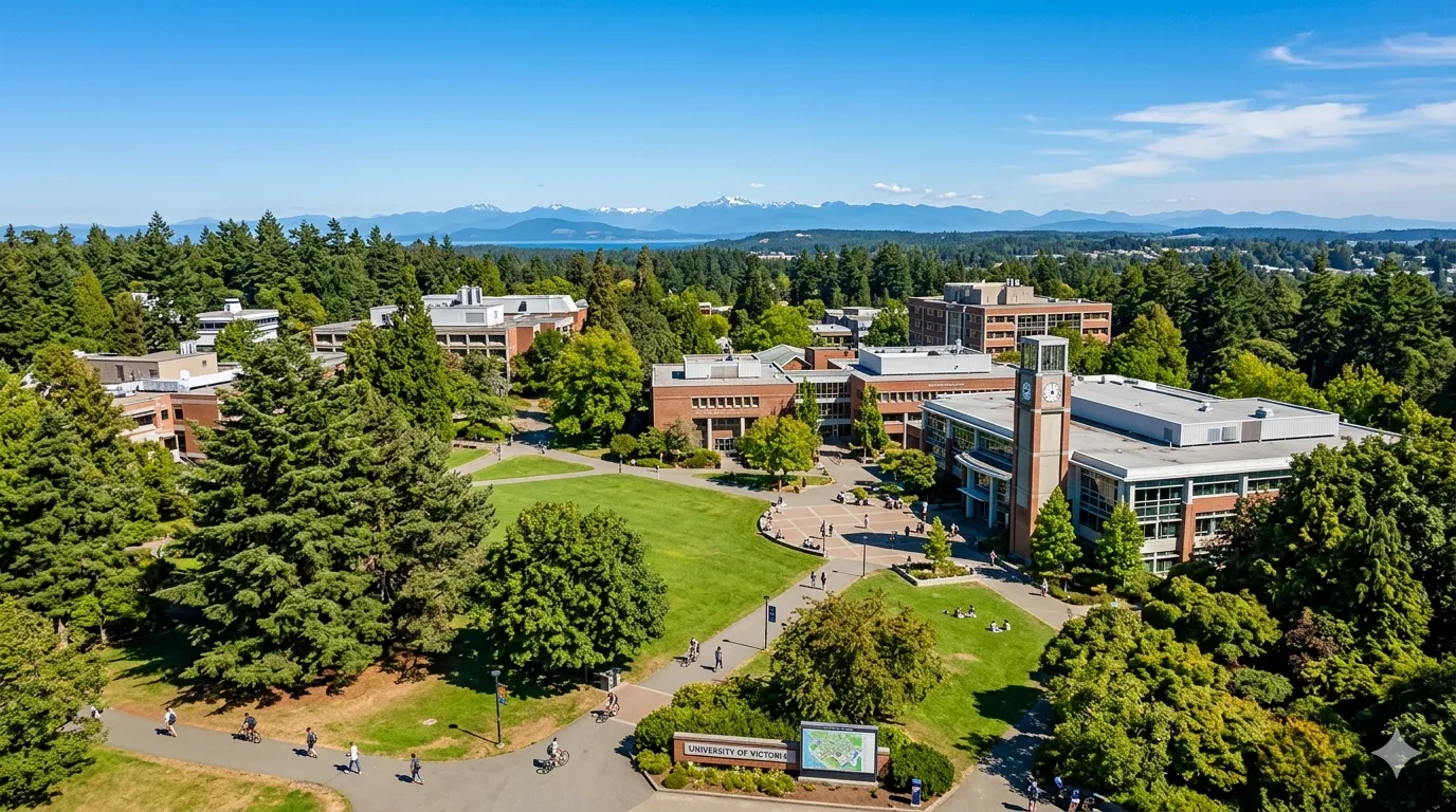 University of Victoria campus aerial view